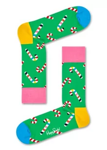 Happy Socks 2-Pack Christmas Cracker Candy Cane Gift Box, kolorowe i zabawne, Skarpetki dla kobiet i mężczyzn, Zielony-Biały-Czerwony (41-46) - Skarpetki męskie - miniaturka - grafika 1