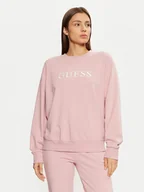 Bluzy damskie - Guess Bluza O5RQ03 KCO31 Fioletowy Regular Fit - miniaturka - grafika 1