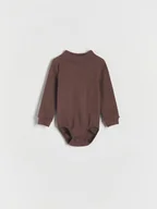 Body dla niemowląt - Reserved - Strukturalne body - brązowy - miniaturka - grafika 1