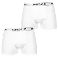 Majtki męskie - Lonsdale 2 szt. bokserki TRUNKI męskie białe, Rozmiar L - miniaturka - grafika 1
