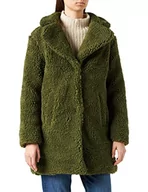 Kurtki damskie - Urban Classics Damska kurtka zimowa damska oversized Sherpa Coat, płaszcz z haczykami i zapięciem na przelotkach, rozmiar XS do 5XL, zielony (Olive 00176), 3XL duże rozmiary - miniaturka - grafika 1