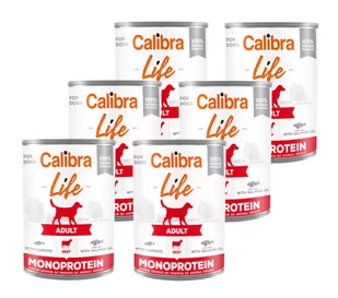 CALIBRA Dog Life Adult Beef with Carrots 6x400g - Mokra karma dla psów - miniaturka - grafika 1