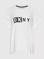 Koszulki sportowe damskie - DKNY Sport T-Shirt DPPT5894 Biały Regular Fit - miniaturka - grafika 1