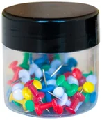 Pinezki - Q-Connect Pinezki tablicowe słoik KF03647 op.60 - miniaturka - grafika 1