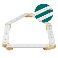 Zabawki sensoryczne - MEOWBABY Ścieżka Sensoryczna Drewniana, Balance Beam, 5 elementów, Biała - miniaturka - grafika 1