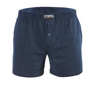 Majtki damskie - Naturalne bokserki męskie, 100% bawełny, luźne PANTHER, z praktycznym rozporkiem Rozmiar M Kolor Granatowy - Kotwiczki - Sesto Senso - miniaturka - grafika 1