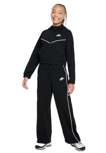 Nike FD2948-010 G NSW HR TRACKSUIT HD FZ Kurtka Dziewczynka BLACK/BLACK/WHITE/WHITE Rozmiar S