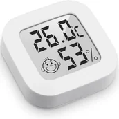 Stacje pogodowe - Miniaturowy termometr i higrometr wewnętrzny, monitor temperatury i wilgotności, wskaźnik komfortu termometru i higrometru - miniaturka - grafika 1