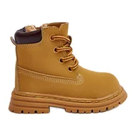 Buty dla dziewczynek - FR1 Dziecięce Botki Trapery Na Suwak Camel Bansi brązowe - miniaturka - grafika 1