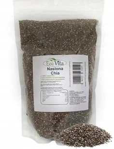 Nasiona chia 1000g EooVita 100% naturalne omega-3 błonnik - Zdrowa żywność - miniaturka - grafika 1