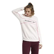 Bluzy damskie - Reebok Damska bluza Cl F Linear Crew wielokolorowa jasnoróżowy (Glapnk) XXS - miniaturka - grafika 1