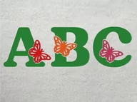 Scrapbooking - Alfabet z Motylami- dowolny tekst wycinany z kartonu - miniaturka - grafika 1