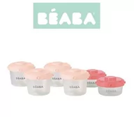 Akcesoria do karmienia - Beaba Zestaw słoiczków Clip 6 szt. 60 ml i 120 ml pink - miniaturka - grafika 1