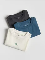 Bluzki dla dziewczynek - Reserved - Koszulka z haftem 3 pack - wielobarwny - miniaturka - grafika 1