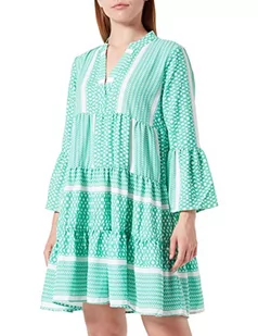 ONLY Damska sukienka ONLELLA Athena 3/4 V-Neck Dress WVN, Simply Green/Aop: athena, S, Simply Green/Aop: athena, S - Sukienki - miniaturka - grafika 1