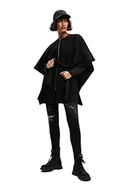 Kurtki damskie - Desigual Poncho_Aladin Milan, 2046, czarny, jeden rozmiar, Czarny, rozmiar uniwersalny - miniaturka - grafika 1
