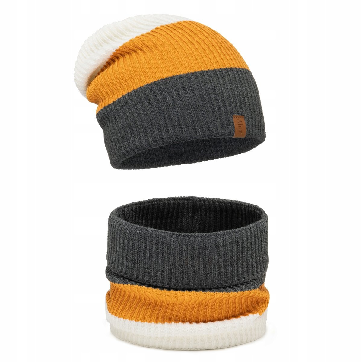 Uniwersalny Komplet Czapka Komin Miękka Dzianina Ciepły Dziecko