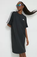 Sukienki - adidas sukienka bawełniana kolor czarny mini oversize - miniaturka - grafika 1