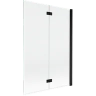 Parawany nawannowe - Mexen Mist parawan nawannowy 2-skrzydłowy prawy 120 x 150 cm, transparent, czarny - 8A9-120-002-70-00-P - miniaturka - grafika 1