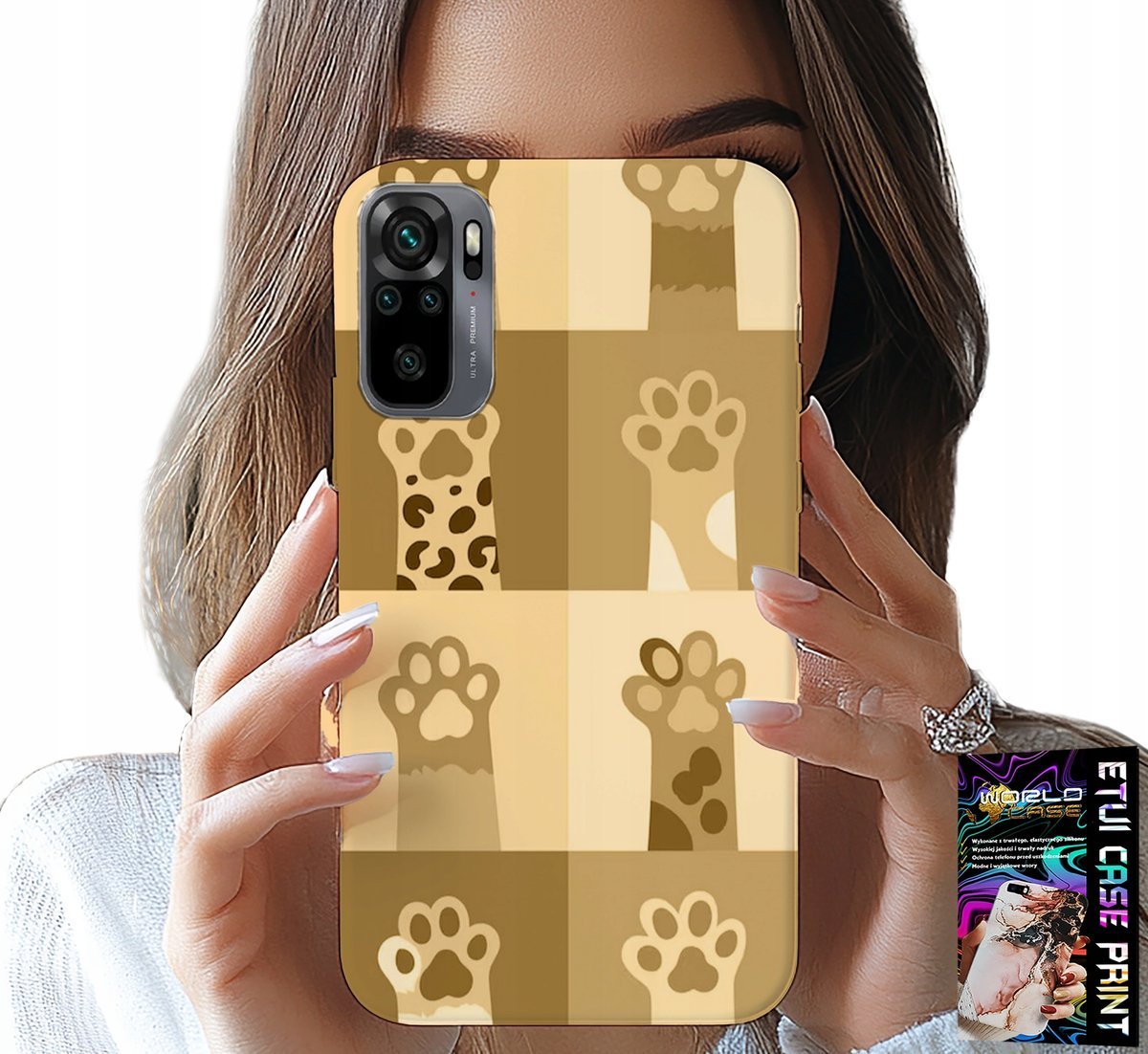 ETUI DO XIAOMI NOTE 10 / 10S - LOVE CAT, WZORY Z KOTAMI, ŁAPKI KOTÓW