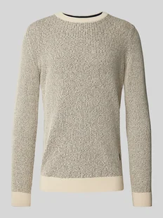 Sweter z dzianiny o kroju regular fit z oddychającej, miękkiej bawełny - Swetry męskie - miniaturka - grafika 1