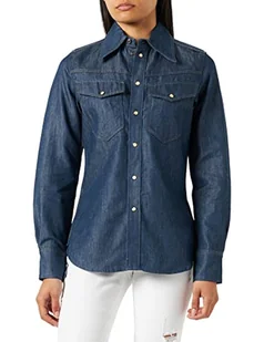G-STAR RAW Damska koszulka o kroju slim 70, niebieska (raw Denim D303-001), M, niebieski (Raw Denim D303-001), M - Koszulki i topy damskie - miniaturka - grafika 1