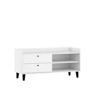 Szafki RTV - RTV 2S DOL-18 Dolce MebloCross Craft Złoty / Biały Połysk - miniaturka - grafika 1