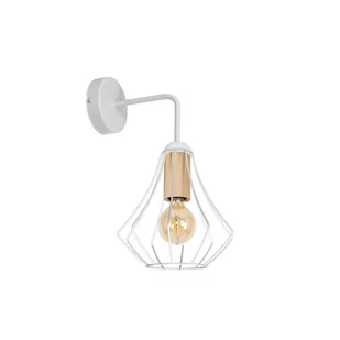 Milagro MLP6556 WILL WHITE 1xE27 60W METAL + DREWNO - Lampy ścienne - miniaturka - grafika 1