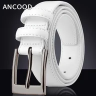 Paski - TEMU ANCOOD Oryginalny Biały Pasek Skórzany Męski, Casualowy Wielofunkcyjny Pasek z Skóry Bydlęcej, Odpowiedni dla Młodych i Średnioletnich Mężczyzn, - miniaturka - grafika 1