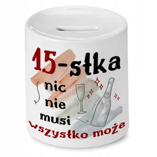 Skarbonka na Urodziny 15 15te 15-te na Prezent z Nadrukiem ze Zdjęciem + Opakowanie na prezent (wzór 02) - Skarbonki Skarbonka na Urodziny 15 15te 15-te na Prezent z Nadrukiem ze Zdjęciem + Opakowanie na prezent (wzór 02) - Skarbonki - miniaturka - grafika 1