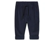 Spodenki dla niemowląt - lupilu® Spodnie z miękkiej bawełny typu babycord (62-68, Granatowy) - miniaturka - grafika 1