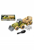 Samochody i pojazdy dla dzieci - Zestaw rolniczy do skręcania traktor z przyczepą i zwierzętami - miniaturka - grafika 1