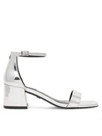 Sandały damskie - Nine West Sandały ERMINA FF-2308 Srebrny - miniaturka - grafika 1