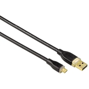 Hama USB-Verbindungskabel USB-A-Stecker - Mikro-USB-Stecker, 0,75 m, Schwarz (00078490) - Kable USB - miniaturka - grafika 1