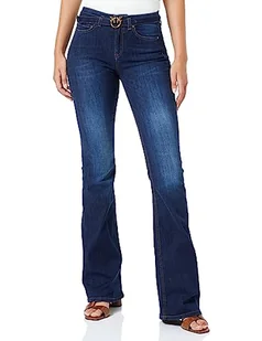 Pinko Flora Flare Denim Power Stretc Dżinsy damskie, Pjb_mycie Ciemny, 28 - Spodnie damskie - miniaturka - grafika 1