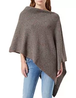 Kurtki damskie - United Colors of Benetton Damskie ponczo z dzianiny i czapka, brązowy i niebieski 9E4, jeden rozmiar - miniaturka - grafika 1