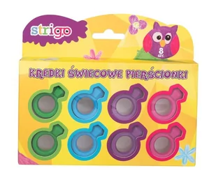 Kredki Świecowe Pierścionki 8 szt 4 Kolory Strigo SSC044 - Kredki, ołówki, pastele i pisaki - miniaturka - grafika 3