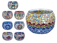 Świeczniki - Świecznik/lampion - klosz pojedynczy, wielokolorowy - miniaturka - grafika 1