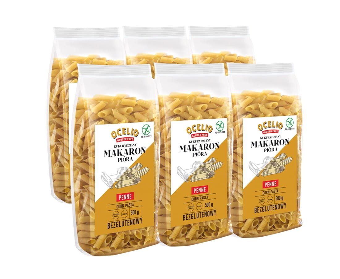 Ocelio Makaron Pióra Penne 500g (ZESTAW 6 szt.)