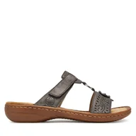 Klapki i japonki damskie - Klapki Rieker 608K1-45 Szary - miniaturka - grafika 1