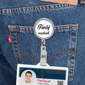 Breloczki dla dzieci - Metalowy retraktor z Twoim nadrukiem - miniaturka - grafika 1