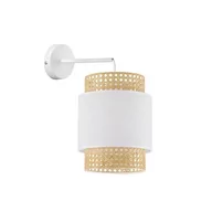 Lampy ścienne - TK Lighting Kinkiet nowoczesny BOHO White 1pł. ratan 6538 - miniaturka - grafika 1