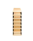 Pozostałe akcesoria barmańskie - Regał Na Wino Stojak Na 56 Butelek Szklanych/ Pet — Rw-8/ 8X7 — Surowy Naturalny Metal + Drewno Rw-8-8X7-56 / Wamar-Sosenka - miniaturka - grafika 1