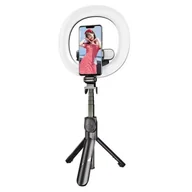 Selfie stick - Selfie stick/statyw Puluz z podwójnym oświetleniem LED - miniaturka - grafika 1