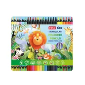 Kredki, ołówki, pastele i pisaki - Spokey, Kredki drewniane w opak metalowym premium, 12 szt. - miniaturka - grafika 1