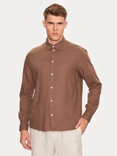 Solid Koszula 21107646 Brązowy Regular Fit - Koszule męskie - miniaturka - grafika 1