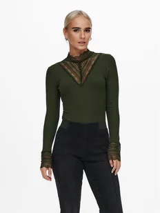 ONLY Bluzka 15207788 Zielony Stretch Fit - Bluzki damskie - miniaturka - grafika 1