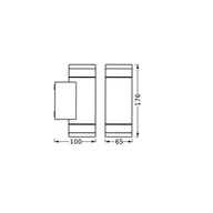 Lampy ogrodowe - OSRAM Kinkiet zewnętrzny ENDURA CLASSIC IVE, możliwość ściemniania, aluminiowy / szary / cynkowy, aluminium, nowoczesny - miniaturka - grafika 1