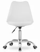 Fotele i krzesła biurowe - Krzesło obrotowe plastikowe poduszka MONZA OFFICE WHITE PU - miniaturka - grafika 1