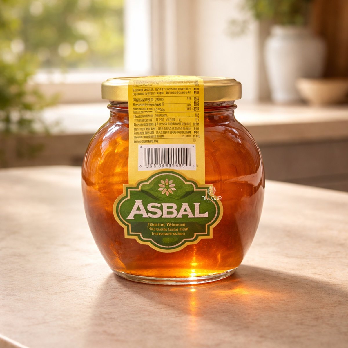 Asbal Miód z Plastrem Miodu 480g honeycomb honey słodki syrop miodowy